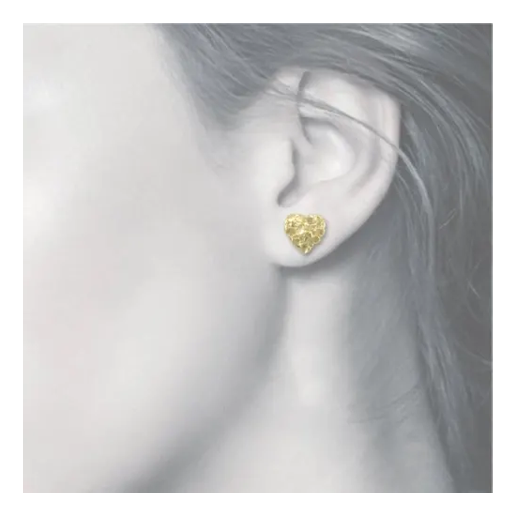 10 k real gold small Nugget Heart - Image 2