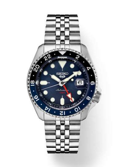 Seiko 5 Sports SS Automatic GMT Blue Dial
