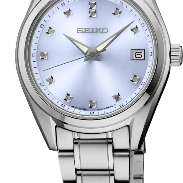 Diamonds SS Quartz Light Blue Dial