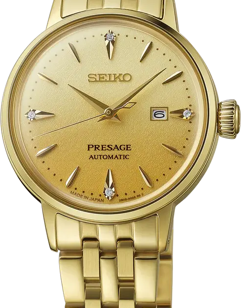 Seiko Presage Cocktail Time SGP Automatic Gold Dial