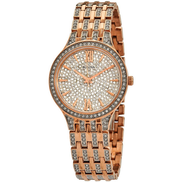 Bulova  Phantom Rose Gold Tone Crystal Dial Women's Watch