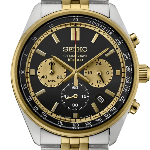 Essentials SS TT Chronograph Black Dial ssb430