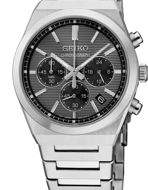 Essentials SS Quartz Chronograph Gray Dial